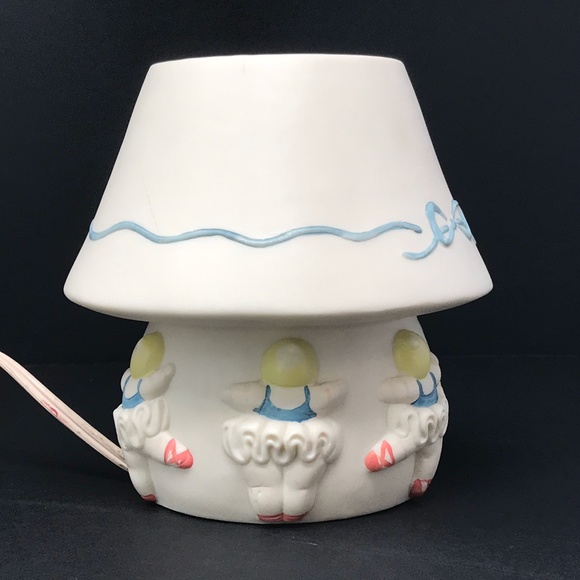 Vintage Charpente Michel & Co Ceramic Chubby Ballerina Night Light Lamp - Picture 4 of 14